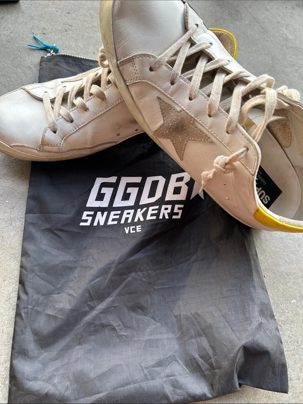 Golden Goose white leather
